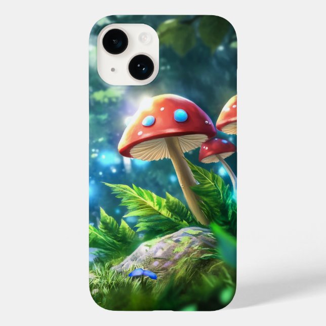 Funda De Case-Mate Para iPhone Bosque de hongos (Reverso )
