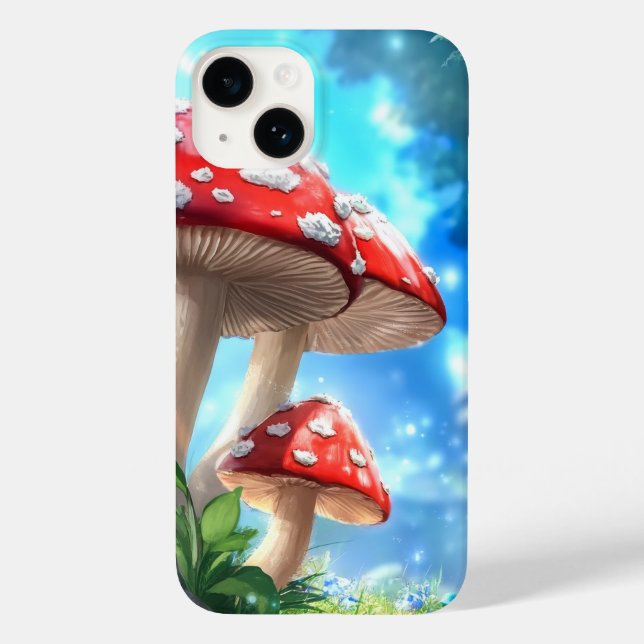 Funda De Case-Mate Para iPhone Bosque de hongos (Reverso )