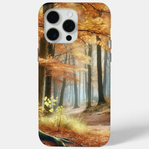 Funda Para iPhone 15 Pro Max Bosque de otoño en acuarela: Arte vibrante de otoñ