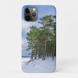 Funda Para iPhone 11 Pro Bosque de pino cerca de la costa marítima de Leton