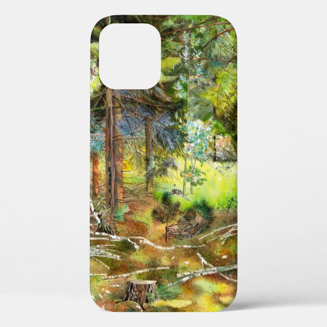 Funda De Case-Mate Para iPhone Bosque de pinos (Reverso )
