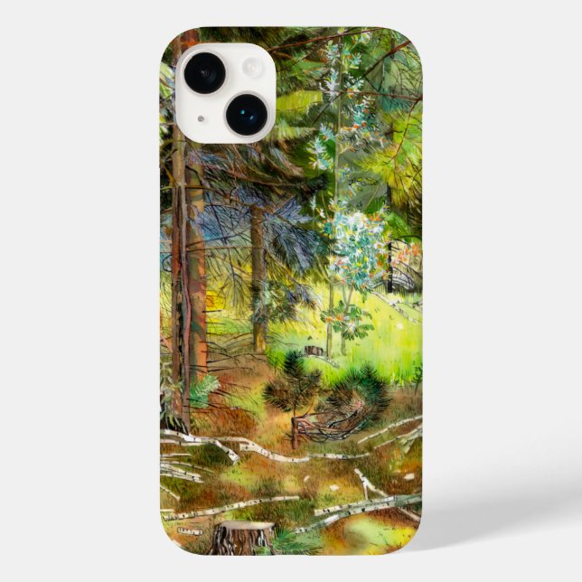 Funda De Case-Mate Para iPhone Bosque de pinos (Reverso )