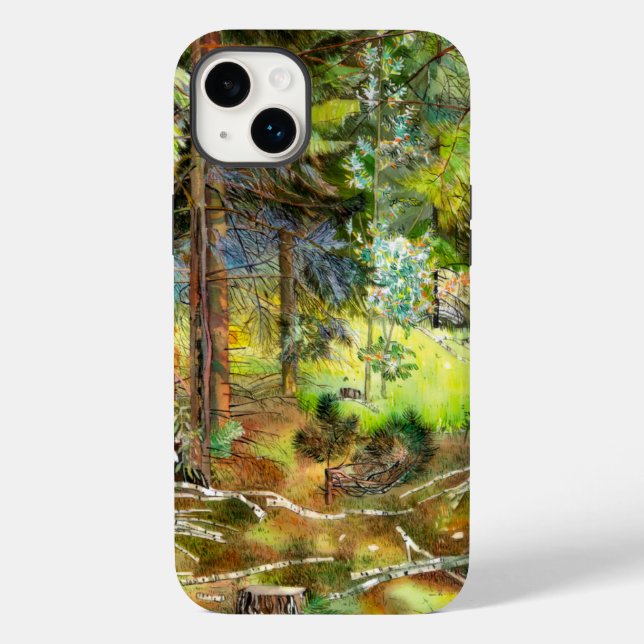 Funda De Case-Mate Para iPhone Bosque de pinos (Reverso )