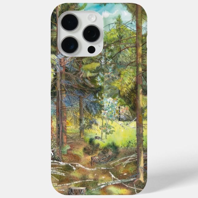 Funda De Case-Mate Para iPhone Bosque de pinos (Reverso )