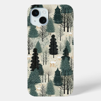 Funda Para iPhone 15 Mini Bosque de vacaciones con estuche de teléfono de ci