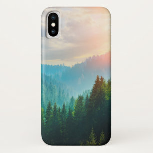 Funda Para iPhone X Bosque en las dolomías, Italia del pino