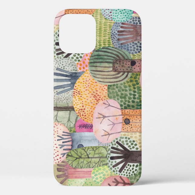 Funda De Case-Mate Para iPhone Bosque Infantil: fondo acuarela. (Reverso )