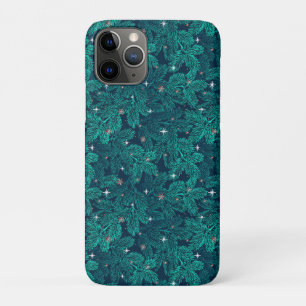 Funda Para iPhone 11 Pro Bosque Lujo Verde Azul Invierno ✨ Rama de Pino Cop