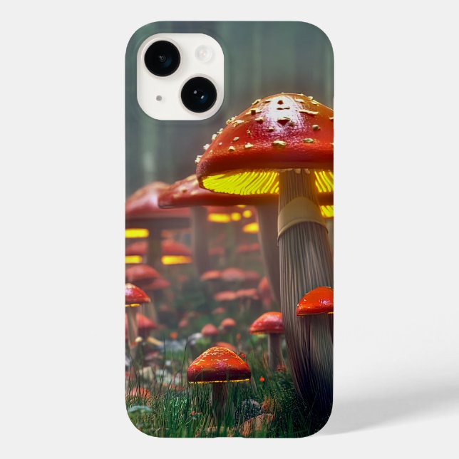 Funda De Case-Mate Para iPhone Bosque Mágico de Hongos (Reverso )
