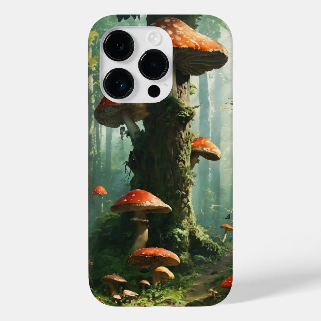 Funda De Case-Mate Para iPhone bosque mágico, mosca agaric, bosque de hadas, mági (Reverso )