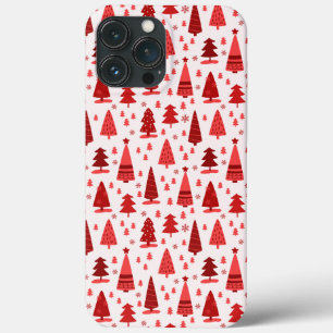 Funda Para iPhone 13 Pro Max Bosque Minimalista de árboles de Navidad moderno