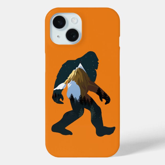 Funda De Case-Mate Para iPhone Bosque Nocturno Bigfoot (Reverso )