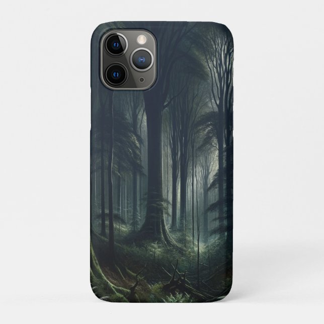 Funda De Case-Mate Para iPhone Bosque oscuro en Crepúsculo (Reverso)