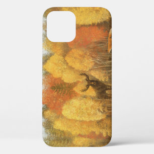Funda Para iPhone 12 Bosque otoñal, ciervo digital y zorro.