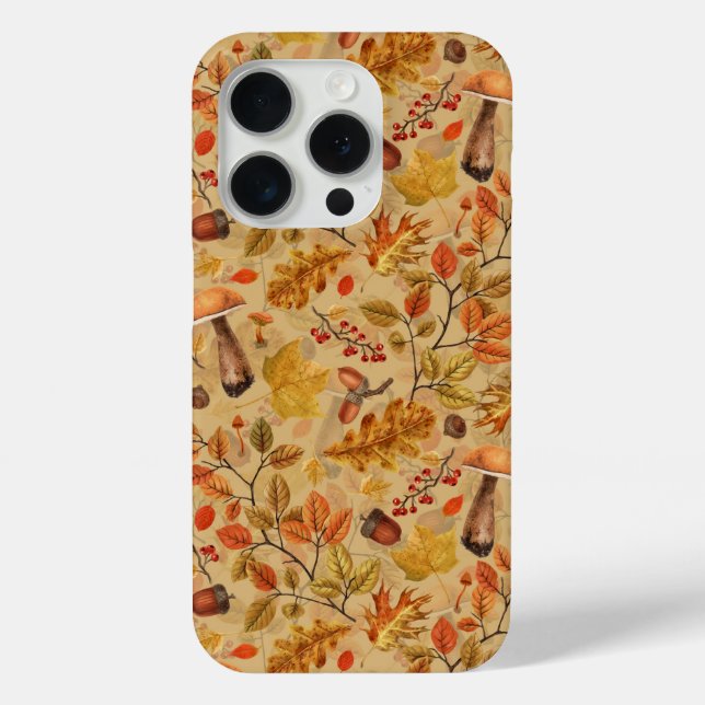 Funda De Case-Mate Para iPhone Bosque otoñal en ocre (Reverso )