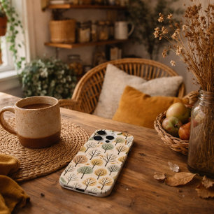 Funda Para iPhone 15 Pro Max Bosque otoñal Pastel de patrón de árbol de caída m