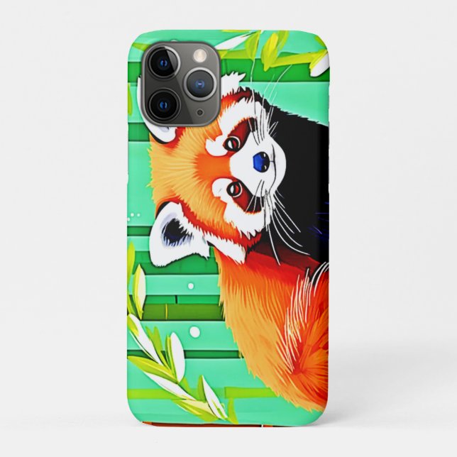 Funda De Case-Mate Para iPhone Bosque Panda Rojo (Reverso)