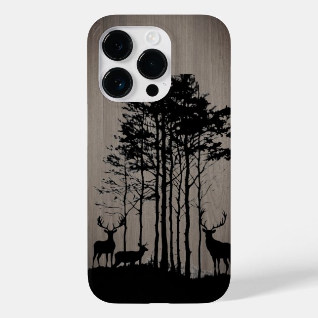 Funda De Case-Mate Para iPhone Bosque silvestre - Madera grabada - Madera (Reverso )