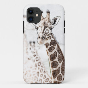 Funda Para iPhone 11 Bosquejo de la jirafa