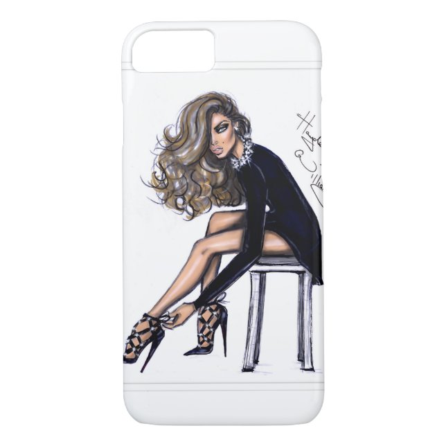 Funda De Case-Mate Para iPhone Bosquejo de la moda (Reverso)