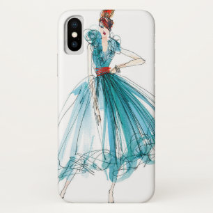 Funda Para iPhone X Bosquejo de la moda de las altas costuras de Apple