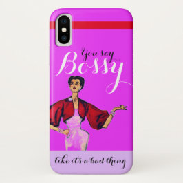 Funda Para iPhone X Bossy Gal Retro Magenta