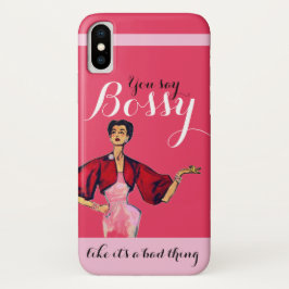Funda Para iPhone X Bossy Gal Retro Pink