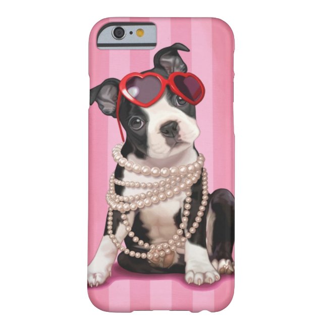 Funda De Case-Mate Para iPhone Boston Terrier (Reverso)
