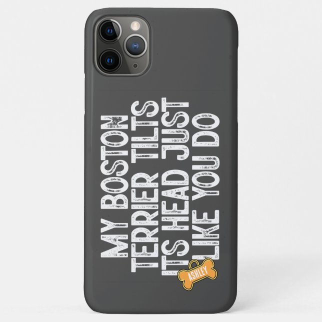 Funda De Case-Mate Para iPhone Boston Terrier Tiler Head Funny Quote Dog Dad (Reverso)