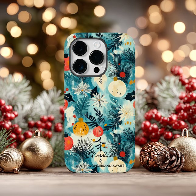 Funda De Case-Mate Para iPhone Botánica personalizada de invierno Wonderland (Subido por el creador)