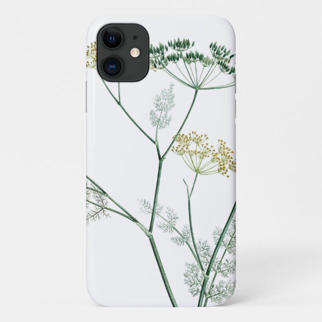Funda De Case-Mate Para iPhone Botánica verde suave IV (Reverso)
