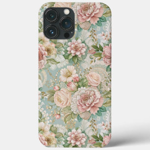 Funda Para iPhone 13 Pro Max Botánica Vintage, Femenina