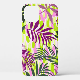 Funda Para iPhone 12 Botanical seamless pattern mixed with geometric sh