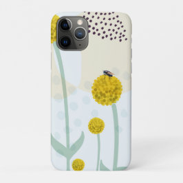 Funda Para iPhone 11 Pro Botánico abstracto moderno Amarillo Billy Button
