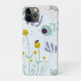 Funda Para iPhone 11 Pro Botánico abstracto moderno Amarillo Billy Button