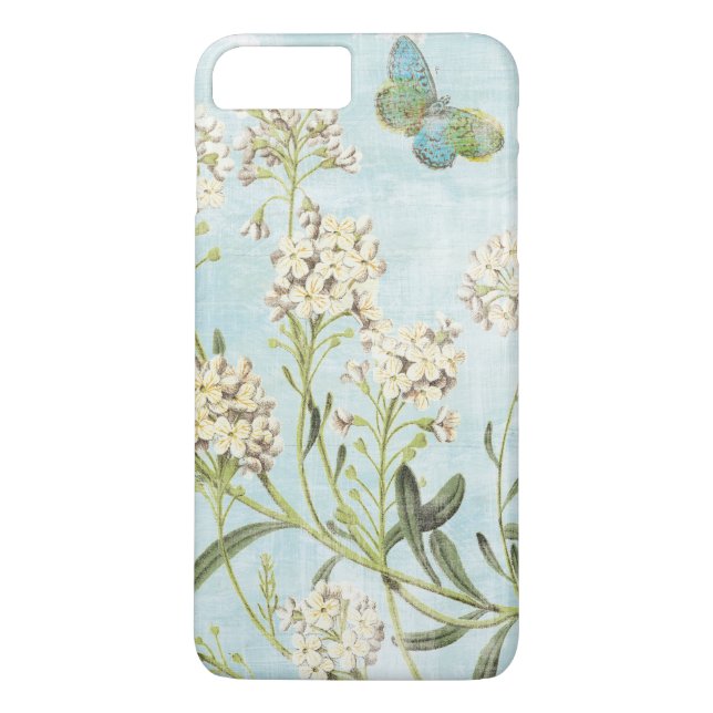 Funda De Case-Mate Para iPhone Botánico azul (Reverso)
