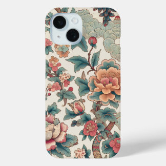 Funda Para iPhone 15 Botánico elegante inspirado en Asia