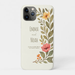 Funda Para iPhone 11 Pro Botánico floral otoñal vibrante personalizado