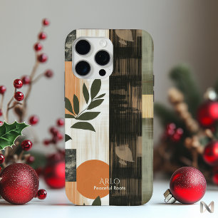 Funda Para iPhone 15 Pro Max Botánico minimalista terroso - Naturaleza abstract