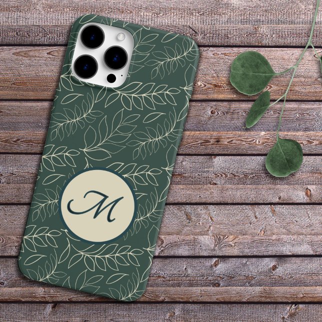 Funda De Case-Mate Para iPhone Botánico monogramado (Subido por el creador)