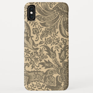 Funda Para iPhone XS Max Botánico Sepia Beige Vintage de William Morris