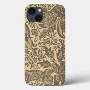 Funda Para iPhone 13 Botánico Sepia Beige Vintage William Morris