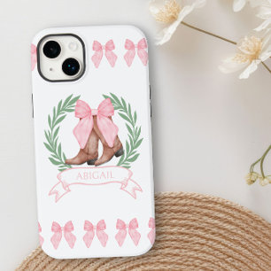 Funda Para iPhone 14 Plus De Case-Mate Botas de vaquera y lazos rosas personalizados