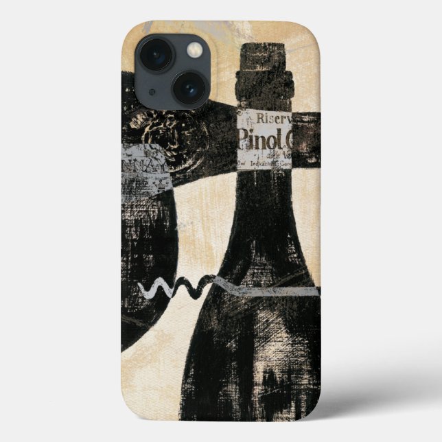Funda De Case-Mate Para iPhone Botella de vino y vidrio (Reverso)