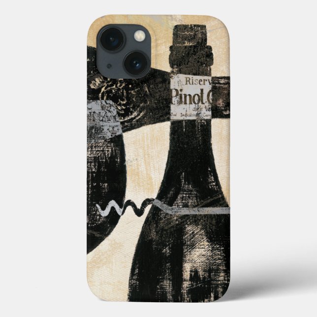 Funda De Case-Mate Para iPhone Botella de vino y vidrio (Reverso)