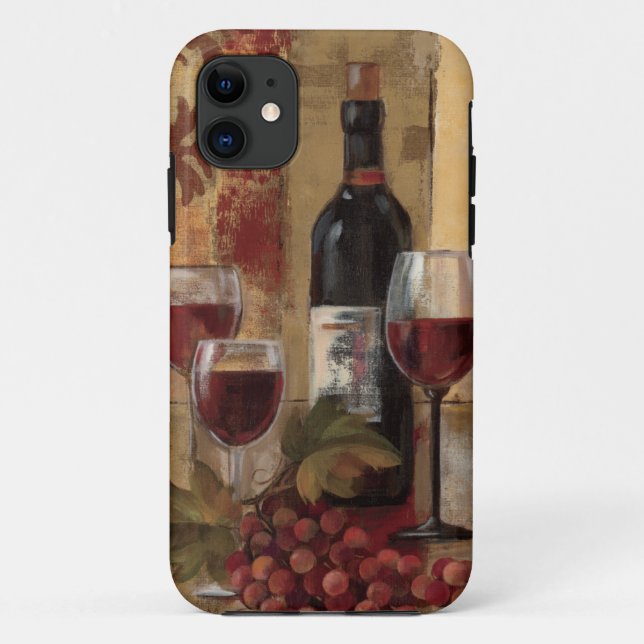 Funda De Case-Mate Para iPhone Botella y copas de vino de vino (Reverso)
