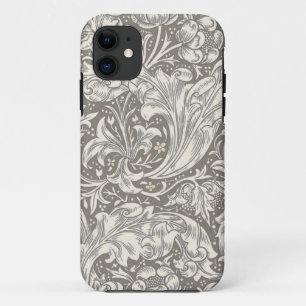 Funda Para iPhone 11 Botón de soltero de damasco antiguo William Morris