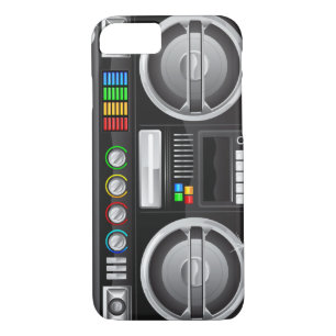 Funda Para iPhone 8/7 botones de arco iris retro boombox ghetto master
