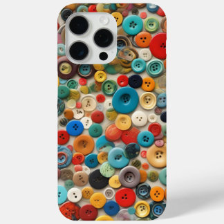 Funda Para iPhone 15 Pro Max Botones de vintage en arte digital