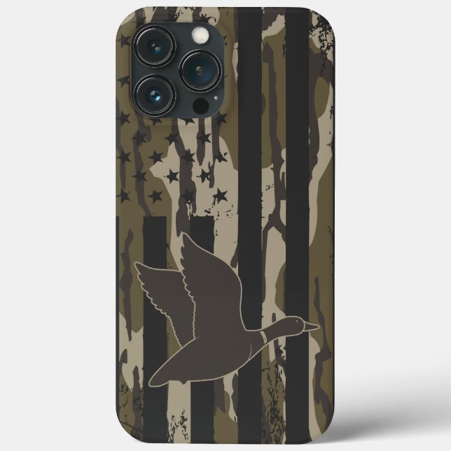Funda De Case-Mate Para iPhone Bottomland Camo Duck Caza Bandera Americana Estado (Reverso )